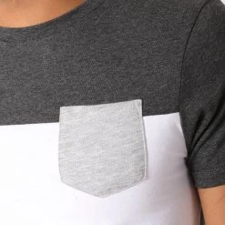 Coupon ✔️ Tee ⌛ Shirt Poche 191 Gris Anthracite Blanc de LBO 😍 -France LBO Soldes Boutique lbo 103137 FAB SHALBO 191 20181015T154449 03