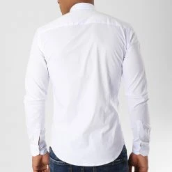 Remise ⭐ Chemise Manches Longues Slim Fit 112 Blanc de LBO ⭐ -France LBO Soldes Boutique lbo 103626 FAB SHALBO 112 20181015T154341 05
