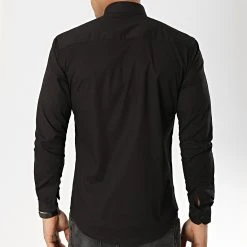 Bon marché 🎁 Chemise Manches Longues Slim Fit 158 Noir de LBO ⌛ -France LBO Soldes Boutique lbo 103635 FAB SHALBO 158 20190419T135621 05