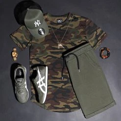 Meilleure vente 👍 Short Jogging 233 Vert Kaki de LBO 👏 -France LBO Soldes Boutique lbo 105108 FAB SHALBO 233 20200529T170047 05