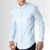 Top 10 😉 Chemise Manches Longues Slim Fit 294 Bleu Clair de LBO ⌛