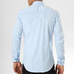 Top 10 😉 Chemise Manches Longues Slim Fit 294 Bleu Clair de LBO ⌛ -France LBO Soldes Boutique lbo 112277 FAB SHALBO 294 20190419T151037 04