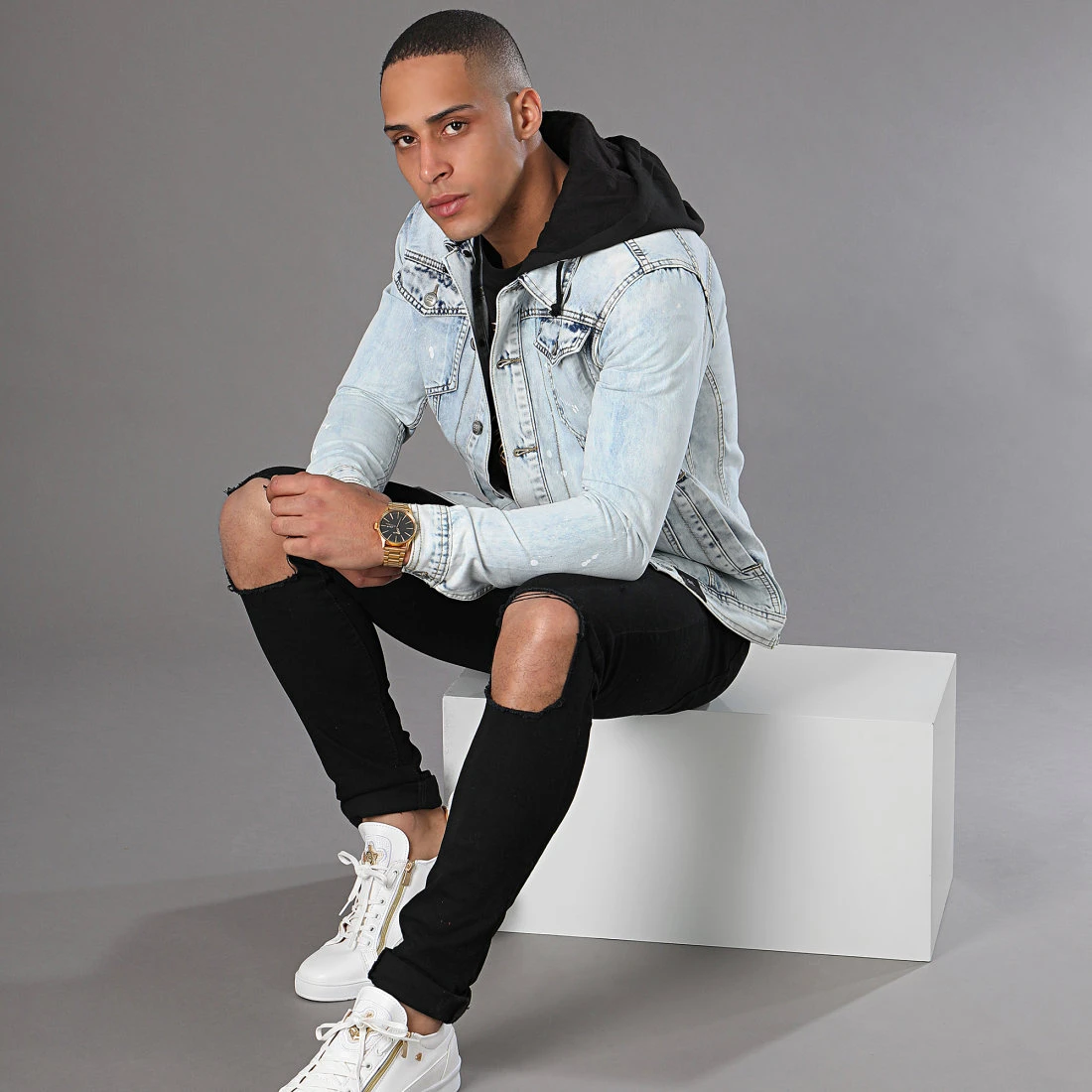 Grosses soldes 🤩 Jean Skinny Troué 72215-2 Noir de LBO ⌛ 7 Grosses soldes 🤩 Jean Skinny Troué 72215-2 Noir de LBO ⌛ – Image 5