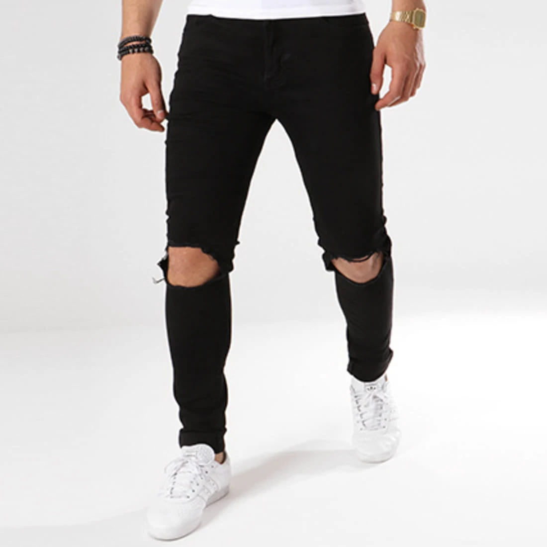 Grosses soldes 🤩 Jean Skinny Troué 72215-2 Noir de LBO ⌛ 3 Grosses soldes 🤩 Jean Skinny Troué 72215-2 Noir de LBO ⌛