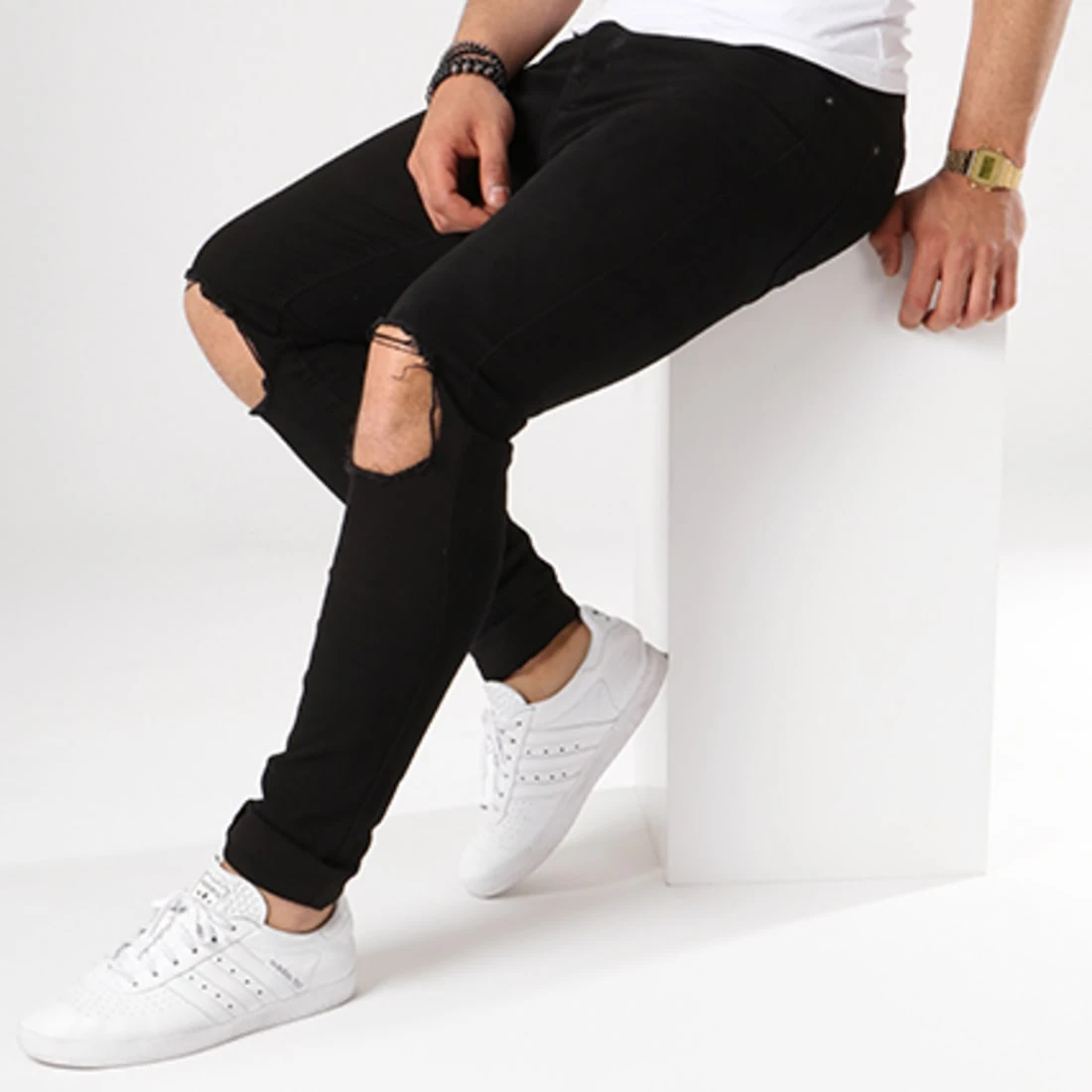 Grosses soldes 🤩 Jean Skinny Troué 72215-2 Noir de LBO ⌛ 4 Grosses soldes 🤩 Jean Skinny Troué 72215-2 Noir de LBO ⌛ – Image 2