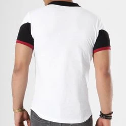 Bon marché ⭐ Polo Manches Courtes Tricolore Retro 427 Noir Blanc Bordeaux de LBO 😉 -France LBO Soldes Boutique lbo 136676 fab shalbo 427 20180903T143417 05