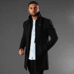 Meilleure affaire 🎉 Chemise Manches Longues Col Mao Slim Fit 405 Bleu Clair de LBO 🧨 -France LBO Soldes Boutique lbo 136704 FAB SHALBO 405 TPDT 20201211T140152 06