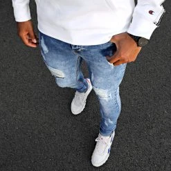 Bon marché 🎁 Jean Skinny LB-054 Denim Bleu Medium de LBO ⭐ -France LBO Soldes Boutique lbo 144467 FAB LBO LB 054 MEDIUMBLUE TPDT 20210825T084929 06