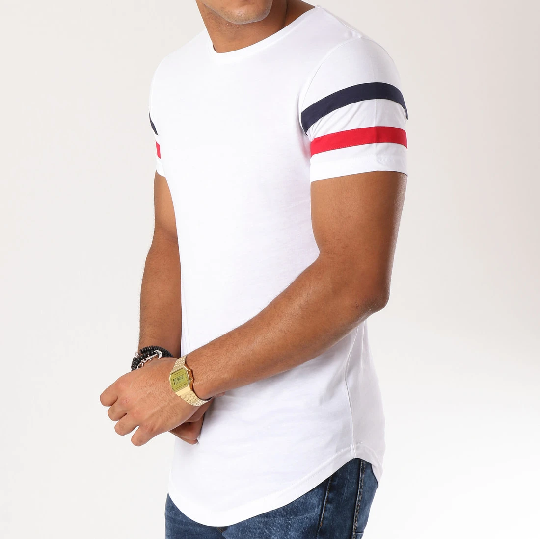 Acheter ❤️ Tee 🔥 Shirt Oversize Avec Bandes Tricolore 471 Blanc de LBO ⭐ 3 Acheter ❤️ Tee 🔥 Shirt Oversize Avec Bandes Tricolore 471 Blanc de LBO ⭐