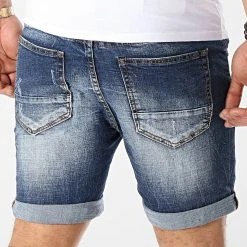 Meilleure vente ❤️ Short Jean Avec Dechirures LB054-B1 Bleu Brut de LBO 💯 -France LBO Soldes Boutique lbo 164506 FAB LBO LB054 B1 BRUT DESTR 20190305T140623 05