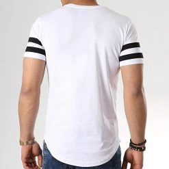 Bon marché 👍 Lot de 2 Tee Shirts Oversize Avec Bandes 718 Noir Et Blanc de LBO 💯 -France LBO Soldes Boutique lbo 173224 FAB SHALBO 718 20190327T164013 04