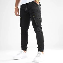 Nouveau 🎉 Pantalon Cargo Skinny Jumbo Noir de LBO ✔️ -France LBO Soldes Boutique lbo 177069 FAB LBO JUMBO BLACK TPDT 20220722T145411 01