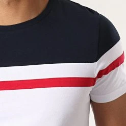 Coupon 🛒 Tee ⭐ Shirt Tricolore 726 Bleu Rouge Blanc de LBO ❤️ -France LBO Soldes Boutique lbo 177980 FAB SHALBO 726 20190405T120053 03