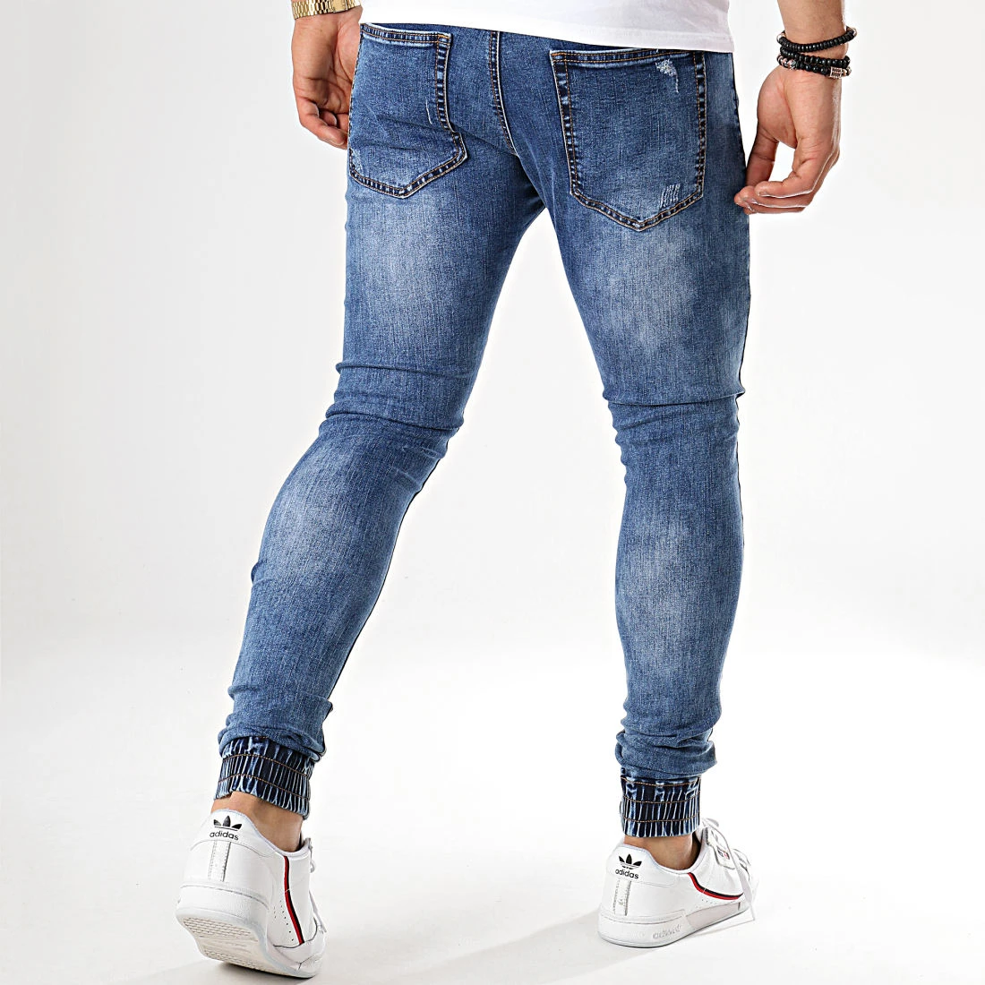 Vente flash 💯 Jogger Pant Skinny Jeans Avec Dechirures LC20180426-1D Denim Bleu Medium de LBO ✨ 6 Vente flash 💯 Jogger Pant Skinny Jeans Avec Dechirures LC20180426-1D Denim Bleu Medium de LBO ✨ – Image 4