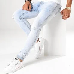 Vente flash ⭐ Jean Skinny 72175-5 Denim Bleu Wash de LBO 🔥 -France LBO Soldes Boutique lbo 179210 FAB LBO 72175 5 LIGHTBLUEDENIM 20190704T121055 02