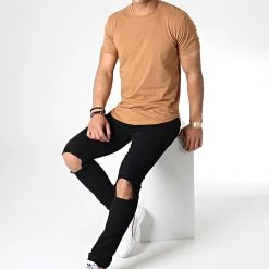 Meilleure vente ❤️ Tee ⌛ Shirt Oversize 702 Camel de LBO 👍 -France LBO Soldes Boutique lbo 179759 FAB SHALBO 702 20190521T135908 02