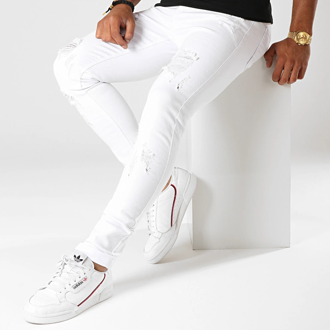 Vente flash 👍 Jean Skinny Avec Déchirures LB054-5 Blanc de LBO ⭐ 4 Vente flash 👍 Jean Skinny Avec Déchirures LB054-5 Blanc de LBO ⭐ – Image 2