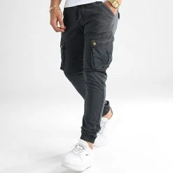 Nouveau 🤩 Pantalon Cargo Skinny Jumbo Bleu Marine de LBO ✨ -France LBO Soldes Boutique lbo 192277 FAB LBO JUMBO NAVY TPDT 20220722T145547 04