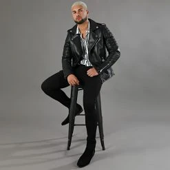 De gros ⭐ Veste Biker 79717 Noir Argenté de LBO 🧨 -France LBO Soldes Boutique lbo 194248 FAB LBO 79717 2 20191122T141305 05