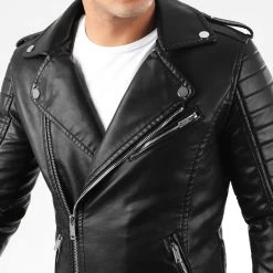 De gros ⭐ Veste Biker 79717 Noir Argenté de LBO 🧨 -France LBO Soldes Boutique lbo 194248 FAB LBO 79717 2 20191209T164613 02
