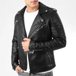 De gros ⭐ Veste Biker 79717 Noir Argenté de LBO 🧨 -France LBO Soldes Boutique lbo 194248 FAB LBO 79717 2 20191209T164618 03
