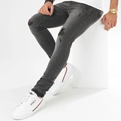 Le moins cher 🎉 Jean Skinny Avec Déchirures 72148-U3 Gris Foncé Denim de LBO ❤️ -France LBO Soldes Boutique lbo 203016 FAB LBO 72148 U3 GREYDENIM 20191216T154639 02