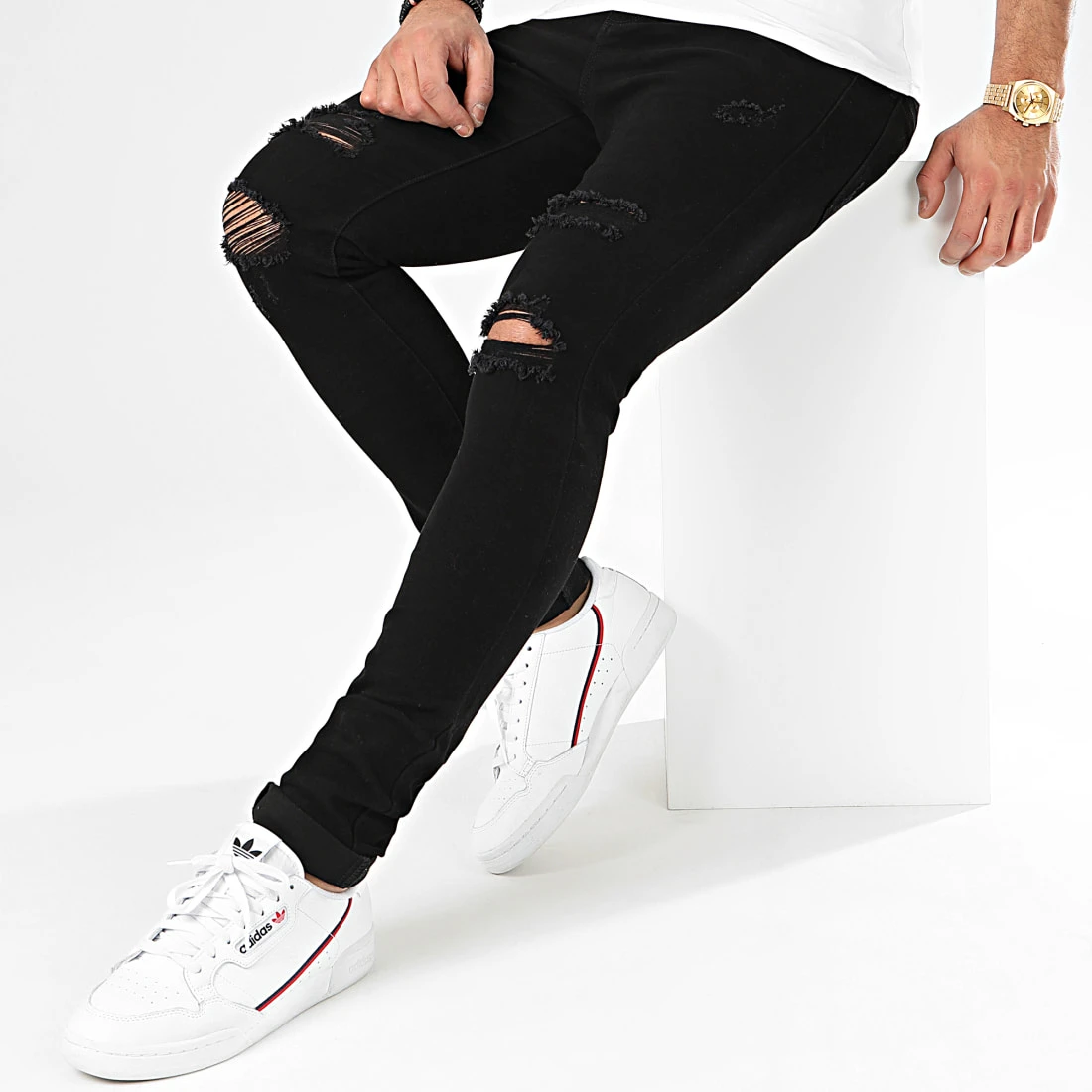Sortie ⌛ Jean Skinny Avec Déchirures 72215-B07 Noir de LBO ✔️ 5 Sortie ⌛ Jean Skinny Avec Déchirures 72215-B07 Noir de LBO ✔️ – Image 3