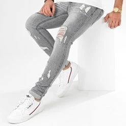 Offres 😉 Jean Skinny Avec Déchirures ZG319G-02 Gris de LBO 😉 -France LBO Soldes Boutique lbo 203023 FAB LBO ZG319G 02 LIGHTGREYDENIM 20191216T165025 02