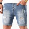 Meilleure affaire ✨ Short Jean Avec Dechirures LB054-B54 Bleu Medium de LBO 😀