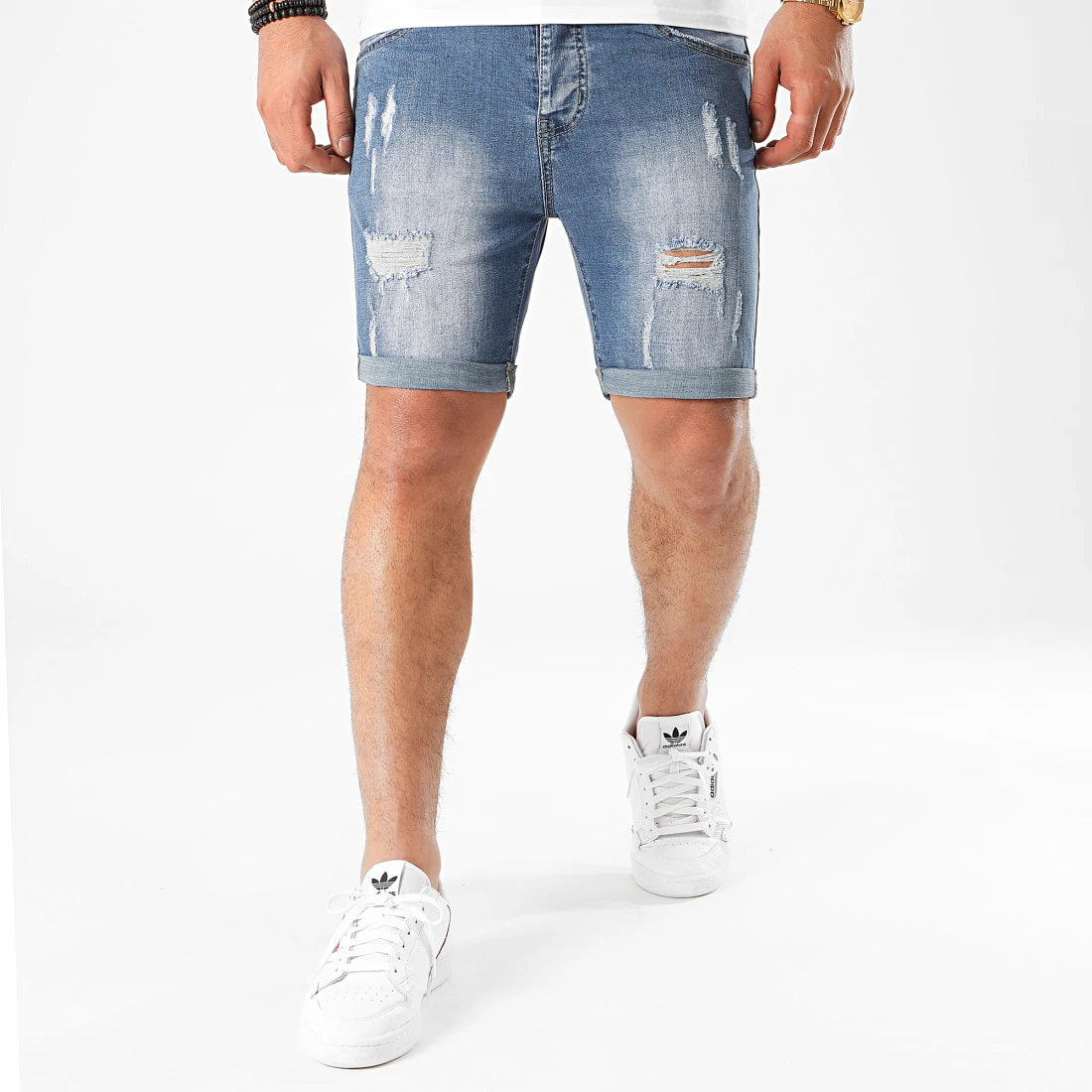 Meilleure affaire ✨ Short Jean Avec Dechirures LB054-B54 Bleu Medium de LBO 😀 4 Meilleure affaire ✨ Short Jean Avec Dechirures LB054-B54 Bleu Medium de LBO 😀 – Image 2