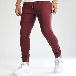 Remise 😍 Jogger Pant Super Skinny 810 Bordeaux de LBO ✔️