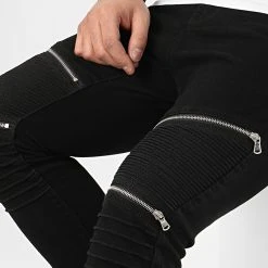 Meilleure vente 👍 Jean Skinny Avec Zips L818 Noir de LBO 🎉 -France LBO Soldes Boutique lbo 208392 FAB LBO L1818 BLACK 20200114T164843 03