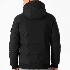 Promo 😀 Doudoune Capuche Poche Bomber Noir de LBO ⭐ -France LBO Soldes Boutique lbo 220714 FAB LBO 1005 BL 16 NOIR 20200929T153559 04