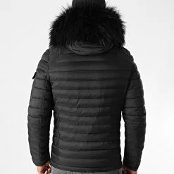 Meilleure affaire ⭐ Doudoune Capuche Ultralight Avec Fourrure Noir de LBO 🌟 -France LBO Soldes Boutique lbo 220716 FAB LBO 1005 DDN 18 NOIR NOIR 20201013T085612 04