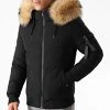 Grosses soldes 👏 Doudoune Capuche Poche Bomber Avec Fourrure Noir Beige de LBO 🛒 -France LBO Soldes Boutique lbo 221053 FAB LBO 1005 BL 25 NOIR BEIGE 20200929T153649 03