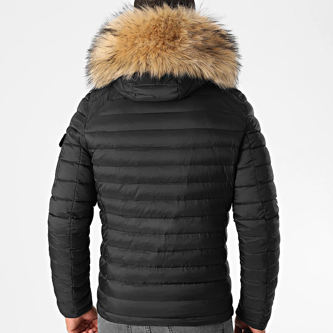 Meilleur prix ⌛ Doudoune Capuche Ultralight Avec Fourrure Noir Beige de LBO ❤️ 6 Meilleur prix ⌛ Doudoune Capuche Ultralight Avec Fourrure Noir Beige de LBO ❤️ – Image 4