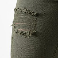 De gros 🧨 Jean Skinny Avec Déchirures LB054K20 Khaki de LBO 🎁 -France LBO Soldes Boutique lbo 221360 FAB LBO LB054K20 KAKIDENIM 20200813T150729 02