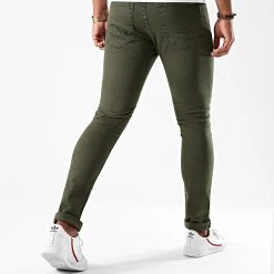 De gros 🧨 Jean Skinny Avec Déchirures LB054K20 Khaki de LBO 🎁 -France LBO Soldes Boutique lbo 221360 FAB LBO LB054K20 KAKIDENIM 20200813T150735 04
