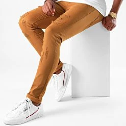 Vente flash 😀 Jean Skinny Avec Déchirures LB054C20 Camel de LBO ⭐ -France LBO Soldes Boutique lbo 221361 FAB LBO LB054C20 CAMELDENIM 20200813T160631 03