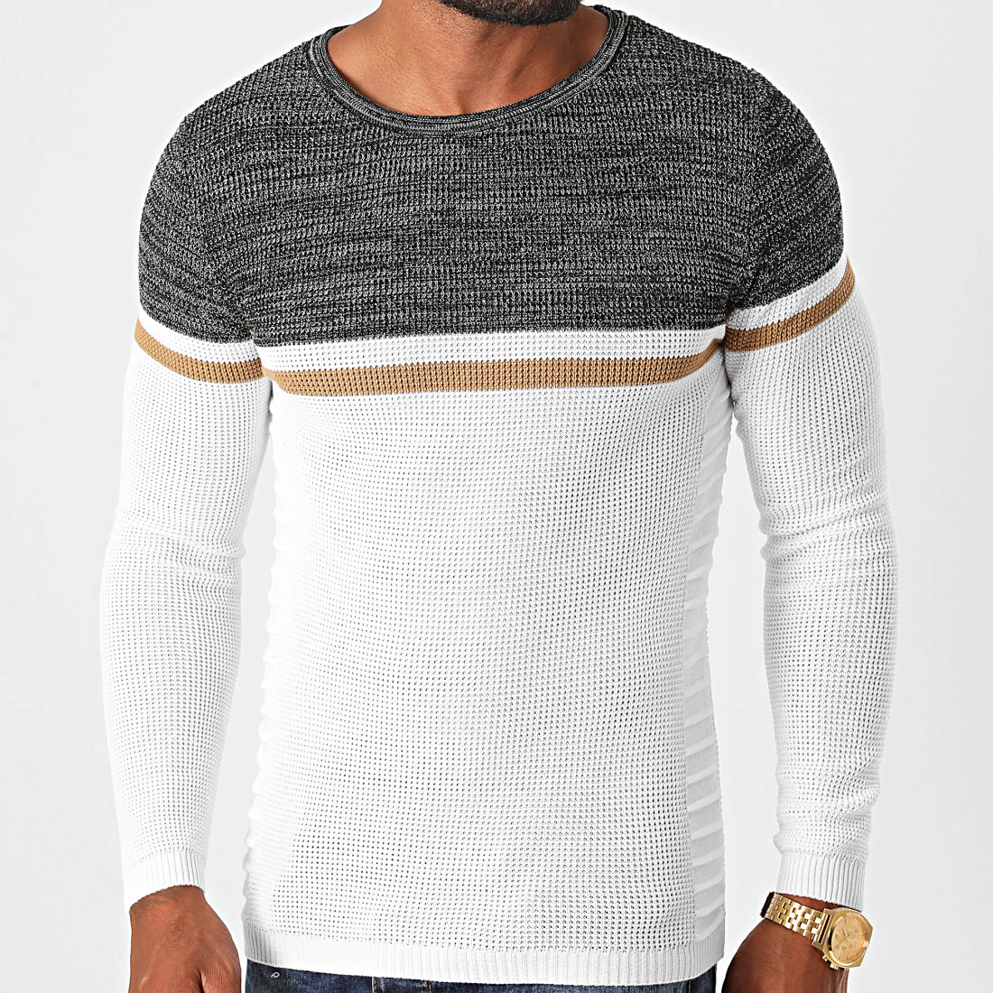 Acheter ⌛ Pull Tricolore JUM-39 Blanc Noir Chiné Marron de LBO 🤩 3 Acheter ⌛ Pull Tricolore JUM-39 Blanc Noir Chiné Marron de LBO 🤩