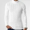 Budget 🧨 Pull Col Roulé Torsades JUM-46 Blanc de LBO ⭐ -France LBO Soldes Boutique lbo 224481 LBO 1006 JUM 46 20221128T150140 01