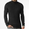 Remise ❤️ Pull Col Roulé Torsades JUM-47 Noir de LBO ✔️ -France LBO Soldes Boutique lbo 224482 LBO 1006 JUM 47 20221128T153151 01