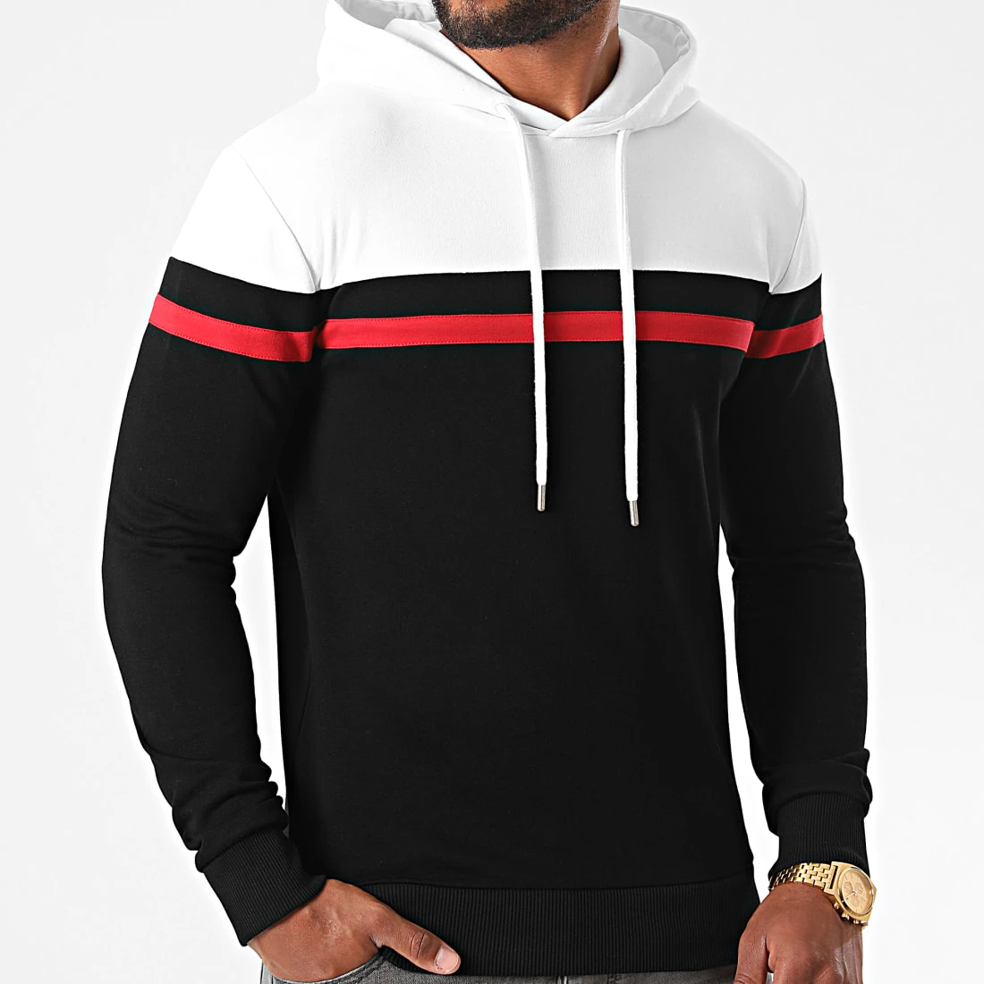 Meilleure affaire 🧨 Sweat Capuche Tricolore 1274 Blanc Rouge Noir de LBO ⌛ 3 Meilleure affaire 🧨 Sweat Capuche Tricolore 1274 Blanc Rouge Noir de LBO ⌛