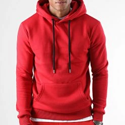 Coupon 😍 Sweat Capuche 1295 Rouge de LBO ✨