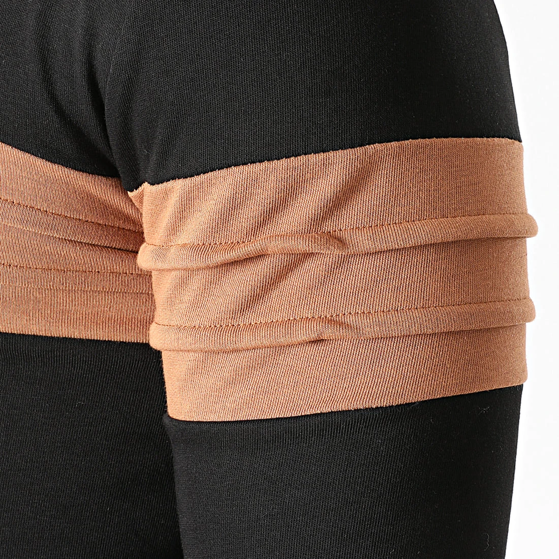 Nouveau 😀 Sweat Capuche Bicolore 1293 Noir Camel de LBO ⌛ 6 Nouveau 😀 Sweat Capuche Bicolore 1293 Noir Camel de LBO ⌛ – Image 4