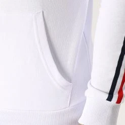 Meilleur prix 😉 Sweat Capuche Avec Bandes Bleu Blanc Rouge 1300 Blanc de LBO 🔥 -France LBO Soldes Boutique lbo 226647 FAB SHALBO 1300 20200923T120324 04