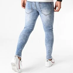 Promo 🔔 Jean Super Skinny Fit LB054-AH2 Bleu Wash de LBO ❤️ -France LBO Soldes Boutique lbo 228278 FAB LBO LB054 AH2 MEDIUMBLUE 20200930T134150 04
