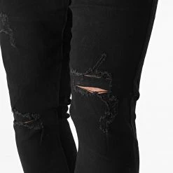 Meilleur prix ❤️ Jean Super Skinny Fit Destroy 72215-AH2 Noir de LBO ✨ -France LBO Soldes Boutique lbo 228279 FAB LBO 72215 AH2 BLACK 20200930T134211 03