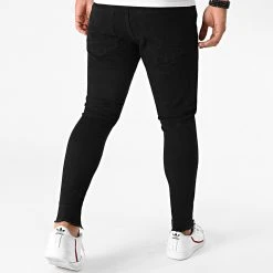 Meilleur prix ❤️ Jean Super Skinny Fit Destroy 72215-AH2 Noir de LBO ✨ -France LBO Soldes Boutique lbo 228279 FAB LBO 72215 AH2 BLACK 20200930T134213 04