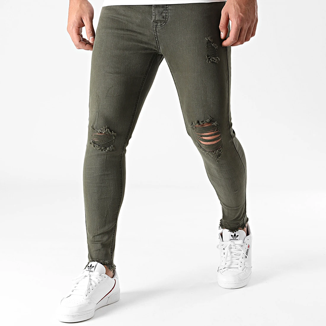 Sortie 💯 Jean Skinny Avec Déchirures KA9AH20 Khaki de LBO 😍 3 Sortie 💯 Jean Skinny Avec Déchirures KA9AH20 Khaki de LBO 😍